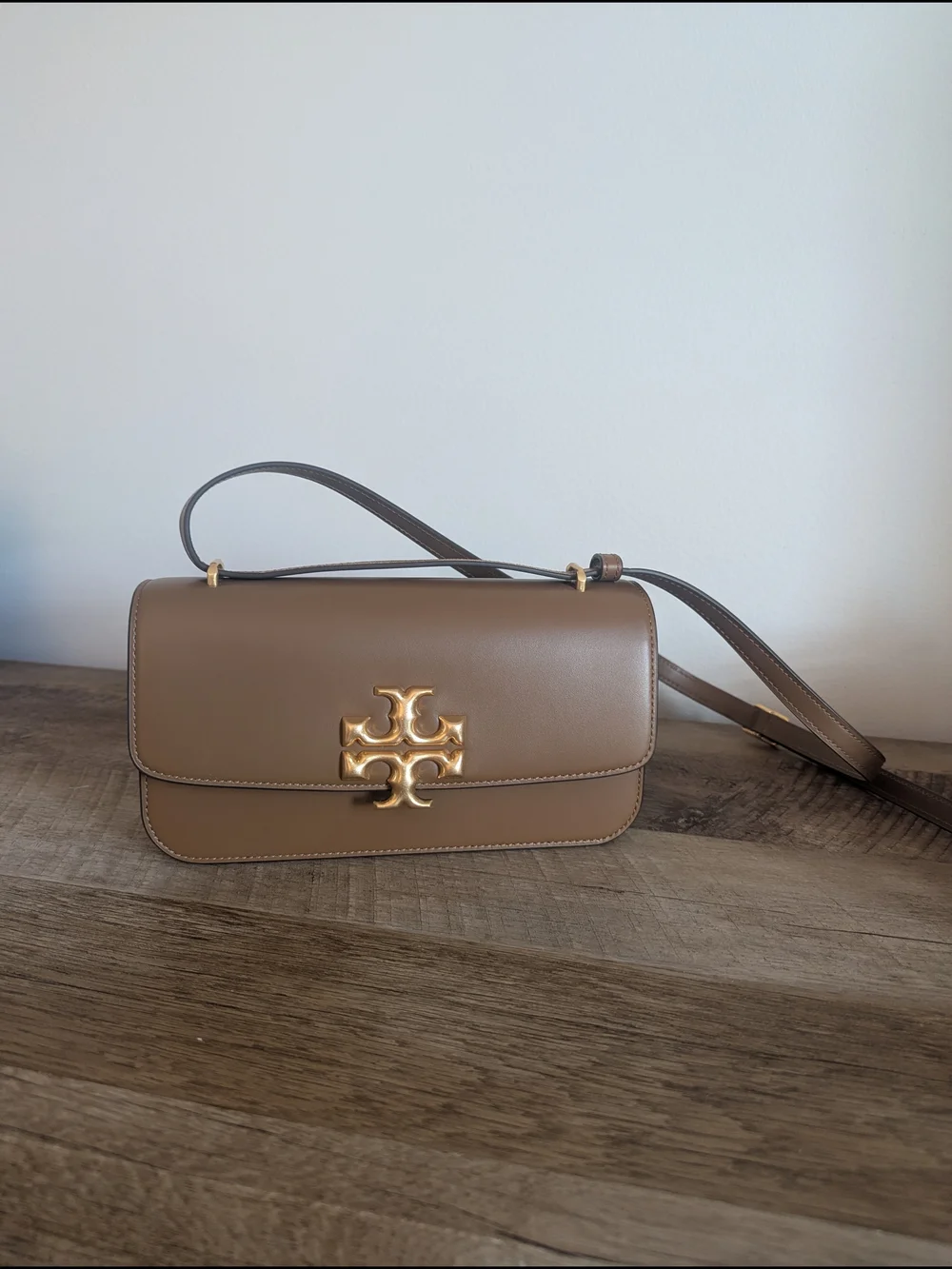 Tory Burch Eleanor Brown E/W Convertible Shoulder Bag